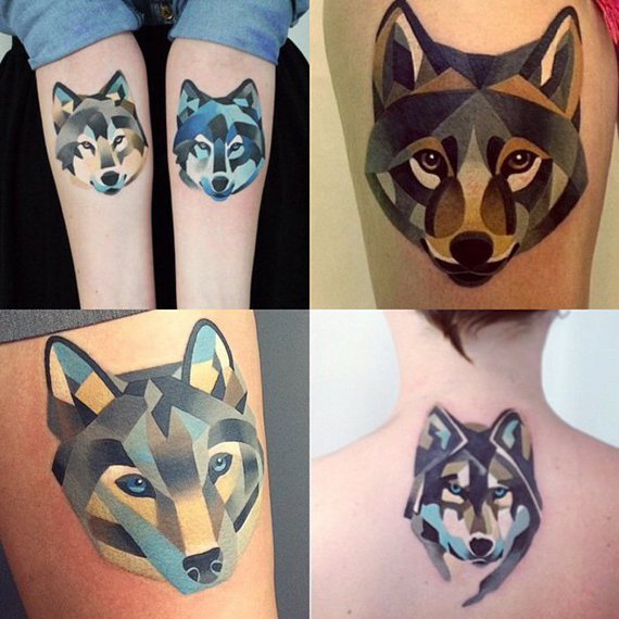 significations,tatouages,tatouages,géométriques,s,couleur